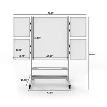 Luxor 82.25"W x 76.4"H Collaboration Station – Mobile Whiteboard - Premium Whiteboards