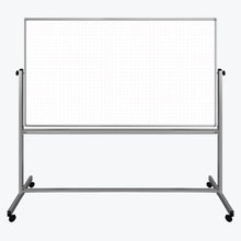 Luxor 72”W x 40”H Mobile Magnetic Double-Sided Ghost Grid Whiteboard - Premium Whiteboards