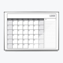 Luxor 48"W x 36"H Magnetic Dry-Erase Monthly Calendar - Premium Whiteboards