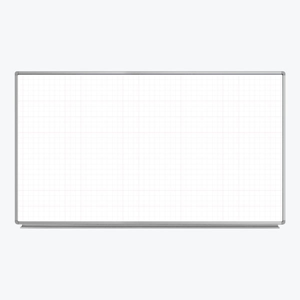 Luxor 72”W x 40”H Wall-Mounted Magnetic Ghost Grid Whiteboard - Premium Whiteboards