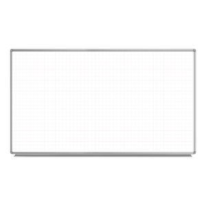 Luxor 72”W x 40”H Wall-Mounted Magnetic Ghost Grid Whiteboard - Premium Whiteboards