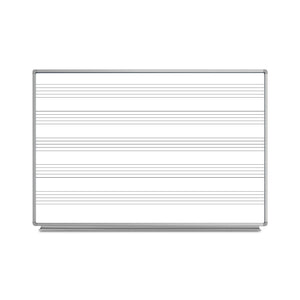 Luxor 72"W x 48"H Wall-Mount Music Whiteboard - Premium Whiteboards